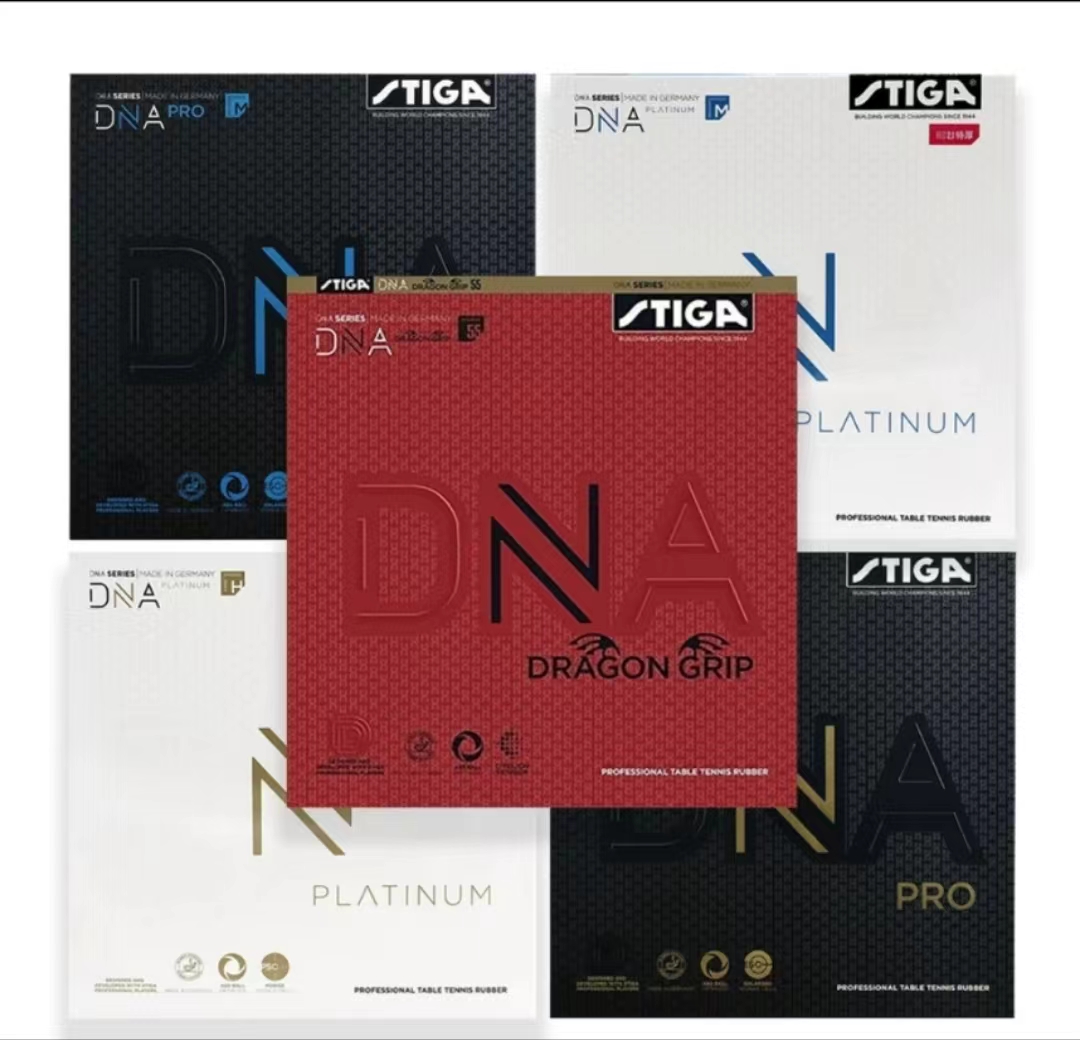Table Tennis Zhang Jike - STIGA DNA Red Dragon ตารางเทนนิสยางความยืดหยุ่นสูงเค้กฟองน้ํากาว DNA