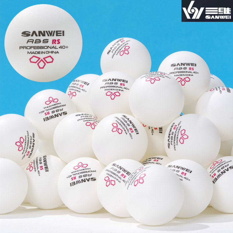 Table Tennis Olympics - ลูกปิงปอง SANWEI RS40+ 3 ดาว ผลิตจากวัสดุ